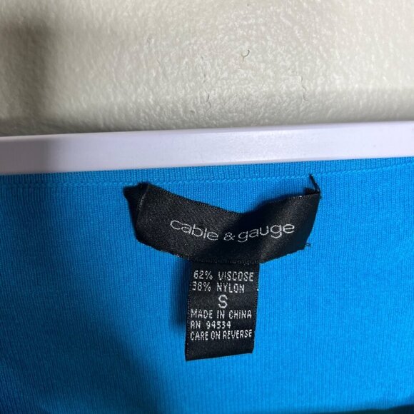 Cabie & Gauge‎ Women's Blue & Green Off The Shoulder Top S - Picture 2 of 5